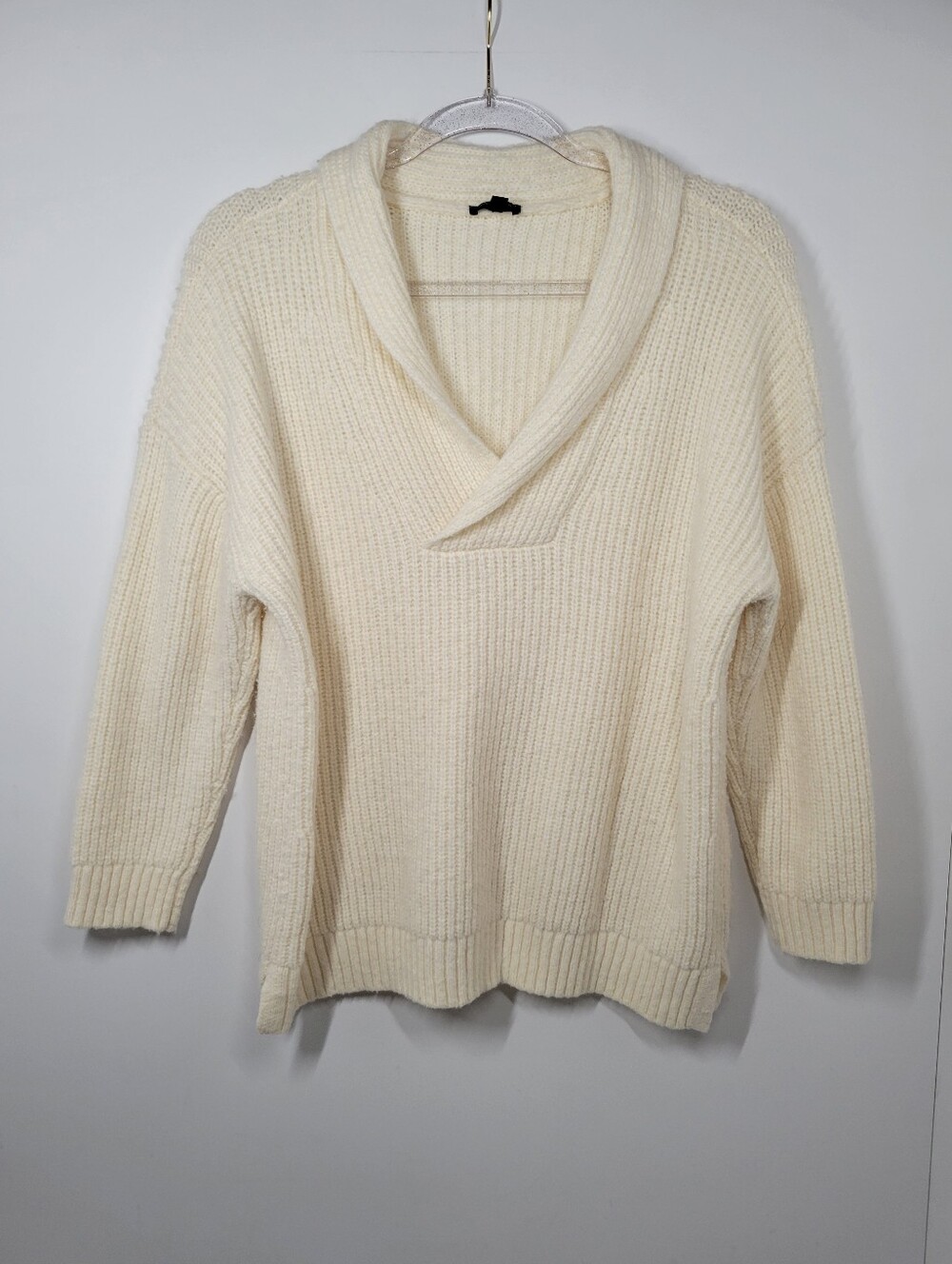 Talbots Ivory Wool Blend Knit Sweater Women Size XL Petite